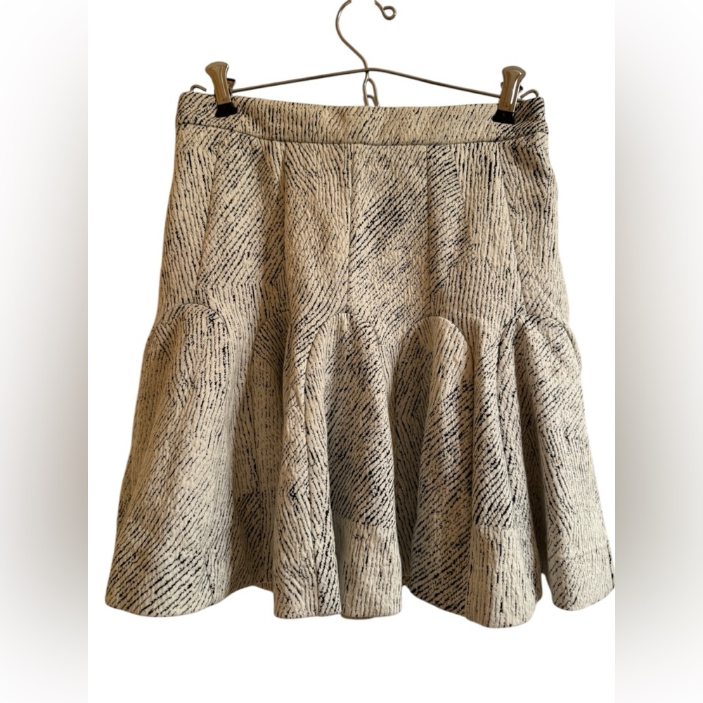 Banana Republic Fit And Flare Skirt White And Black Size 0